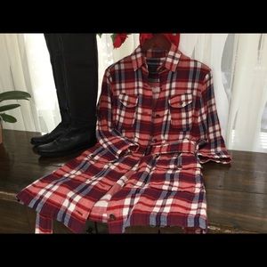 Shirt/dress classic red /multi check